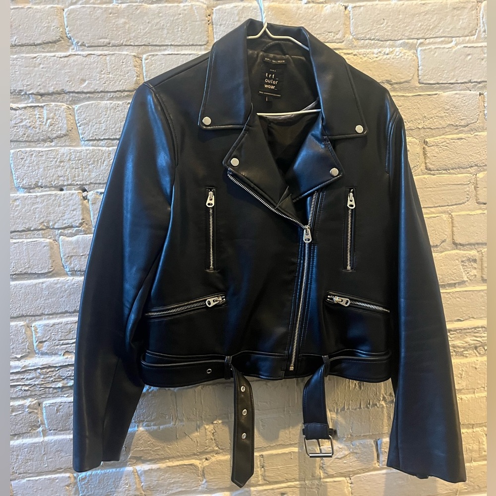 Zara faux leather jacket